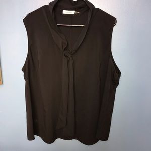 {Calvin Klein} plus size Neck Tie sleeveless top